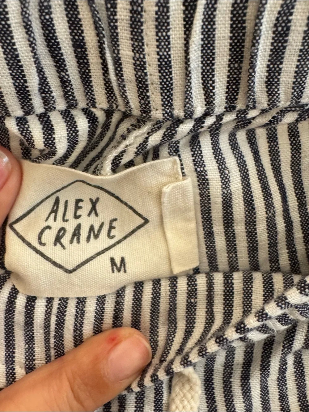 Men's Alex Crane Striped Drawstring Shorts - Navy/White